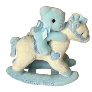 Baby Boy‎ Rocking Horse Musical Plush 12 Inches Cuddle Soft Toy Animal For Fun